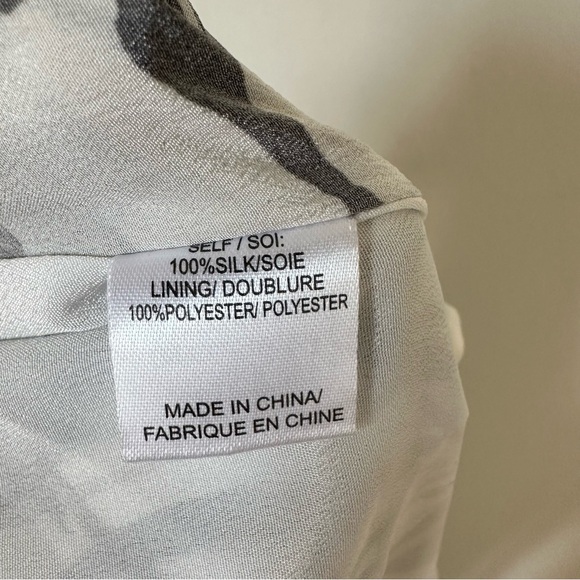 Haute Hippie 100% Silk Botanical Pattern Pants Black/White Size S - Picture 7 of 7